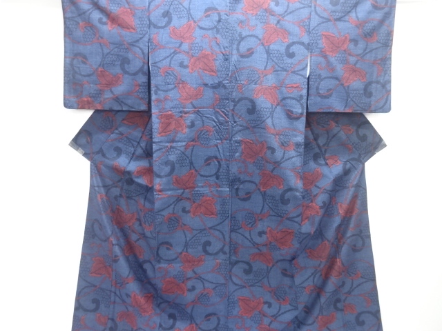 JAPANESE KIMONO / TOKAMACHI TSUMUGI / WOVEN ARABESQUE